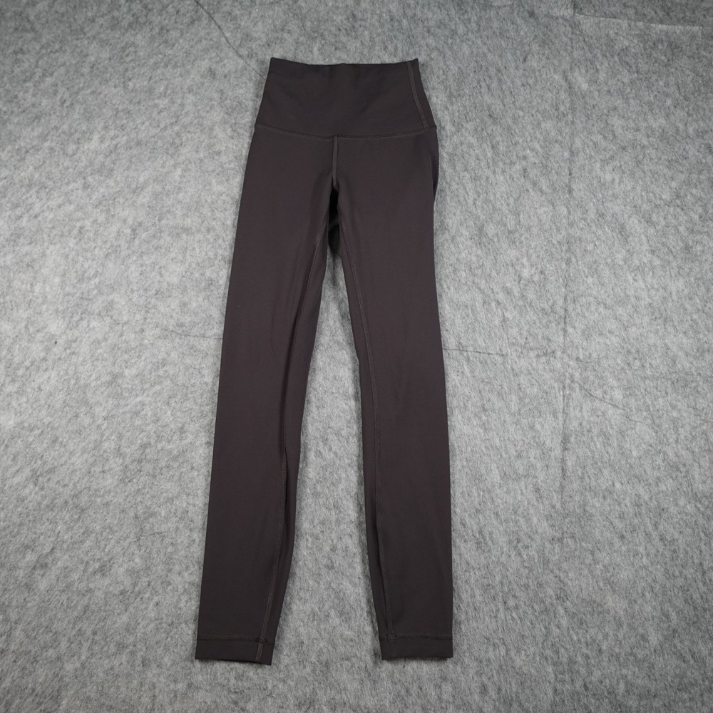Lululemon‎ Leggings Women 0 Brown Wunder Train High Rise Tight 25" Run Gym